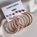 پک گوشواره شش جفتی مروارید جدید