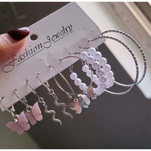 پک گوشواره پروانه مروارید