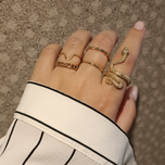 پک انگشتر پنج تایی مار کارتیه ظریف