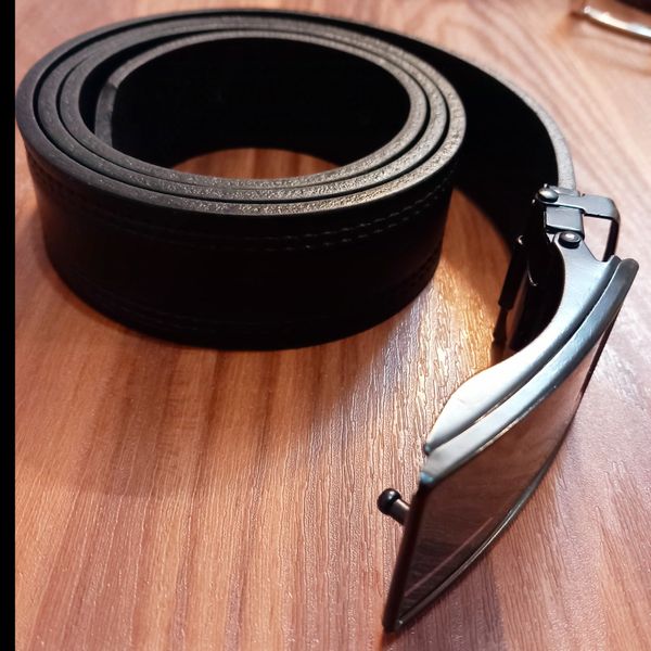 کمربند چرم طبیعی 4 سانتی با سگک پلاکی