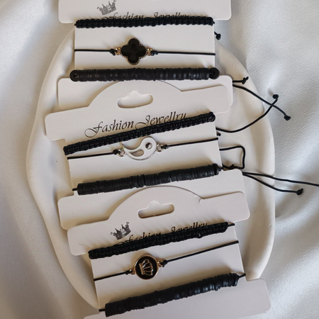 دستبند سه لاین مشکی