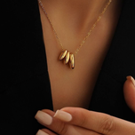 گردنبند سه گوی استیل 05020