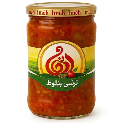 ترشی بندی شیشه ای ایمان-810گرم-باکس6و12عددی