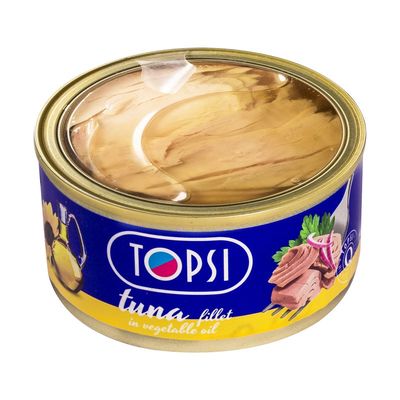 کنسرو تن ماهی تاپسی  در شفاف 180گرم-24عددی