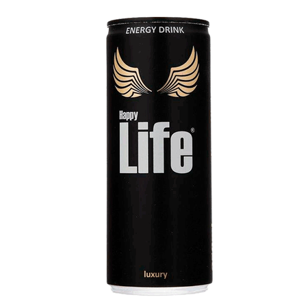 نوشابه انرژی زا هپی لایف مقدار 250 میلی لیتر بسته24عددی