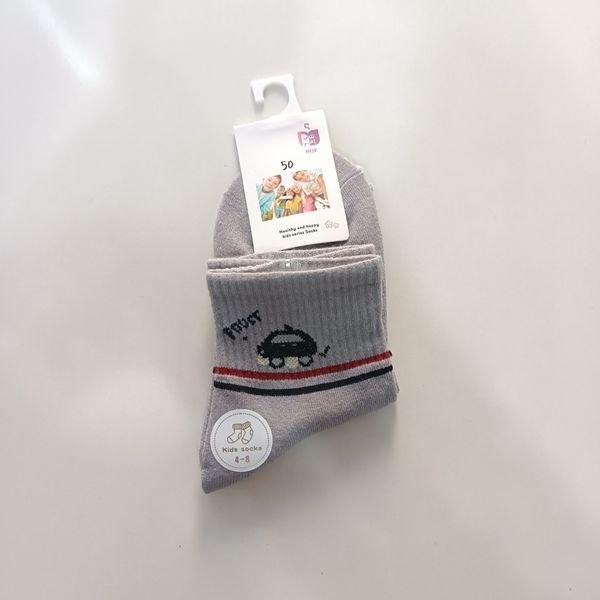 جوراب بچگانه نیم ساق طرح ماشین