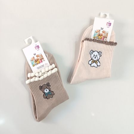 جوراب بچگانه نیم ساق لب فر