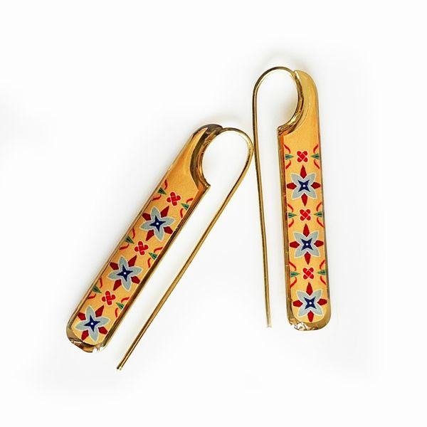 گوشواره برنجی فلامینگو کد 32