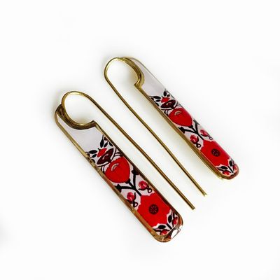 گوشواره برنجی فلامینگو کد 35