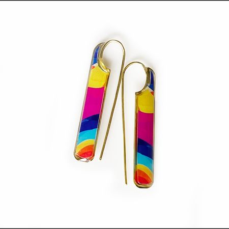گوشواره برنجی فلامینگو کد 37