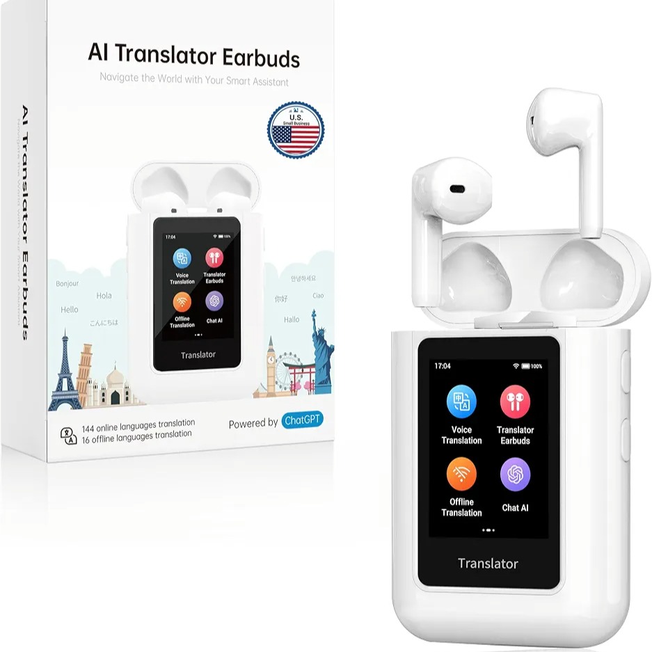 Anfier A8 AI Translation Earbuds – مترجم همزمان بی‌سیم با چت‌جی‌پی‌تی و پشتیبانی از 144 زبان