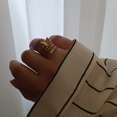 انگشتر پروانه فنری استیل