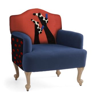 مبل تکی سوزندوزی طرح سیندرلا