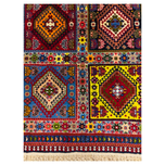 فرش دستباف سایز ذرع و چارک (تمام پشم یلمه طرح خشتی)