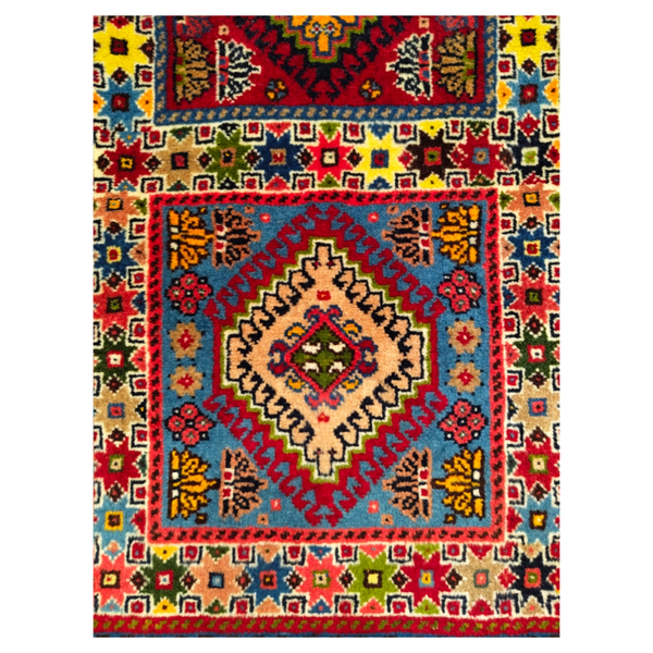 فرش دستباف سایز ذرع و چارک (تمام پشم یلمه طرح خشتی)