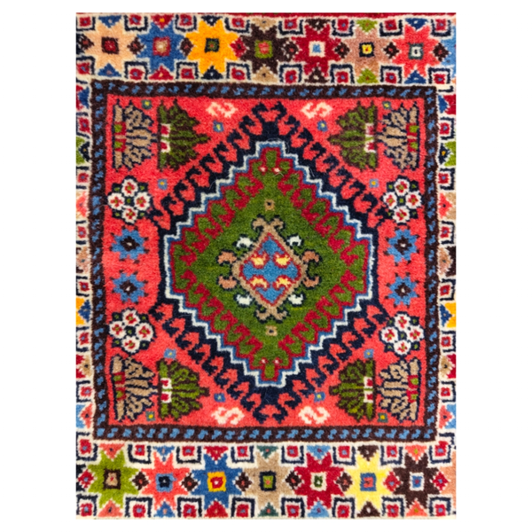 فرش دستباف سایز ذرع و چارک (تمام پشم یلمه طرح خشتی)