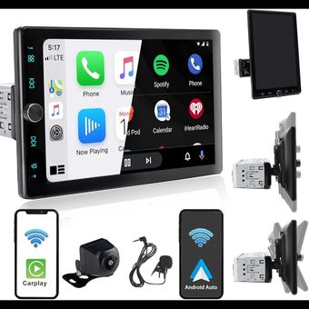 Alondy Single Din Car Radio 10.4" – پخش و مانیتور اتومبیل تک‌دین با صفحه چرخان 10.4 اینچ و CarPlay بیسیم