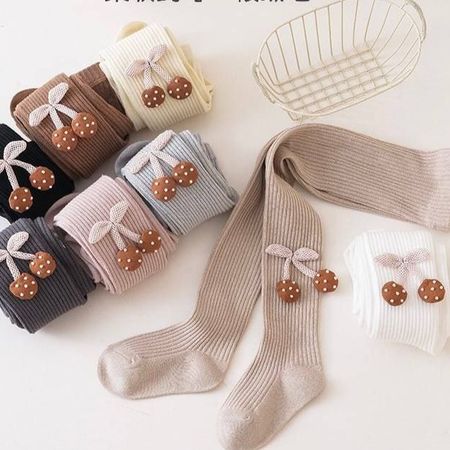 جورابشلواری بچگانه طرح گیلاس