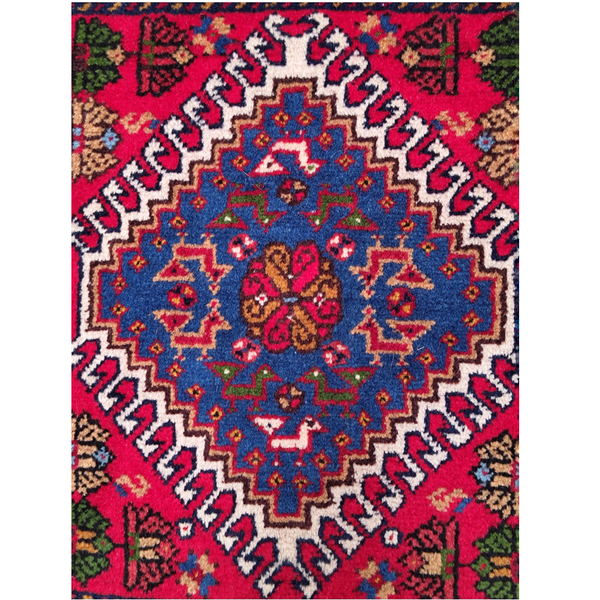 فرش دستباف سایز ذرع و چارک (تمام پشم یلمه طرح خشتی) کد 6211