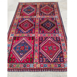 فرش دستباف سایز ذرع و چارک (تمام پشم یلمه طرح خشتی) کد 6211