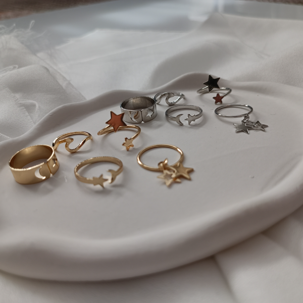 پک انگشتر پنج تایی مدل ستاره