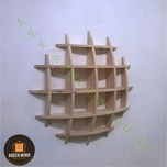 شلف دیواری چوبی مدرن و خاص محدب مدل نیم کره 5طبقه