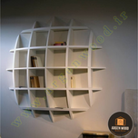 شلف دیواری چوبی مدرن و خاص محدب مدل نیم کره 5طبقه