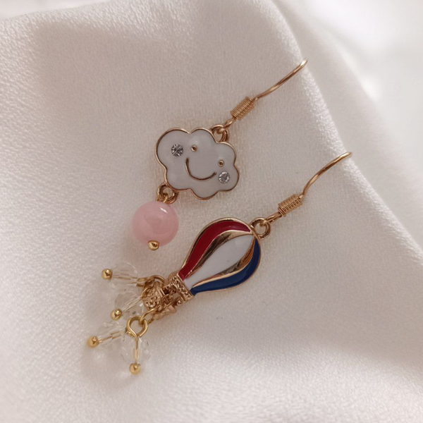 گوشواره ابر و بالن میناکاری