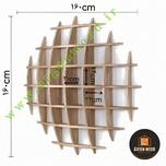 شلف دیواری چوبی مدرن و خاص محدب طرح نیم کره هفت طبقه