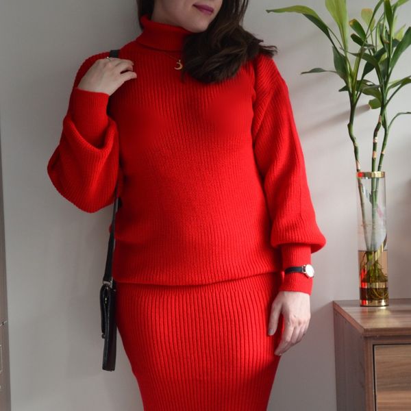 ست تونیک و دامن بافت