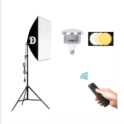 کیت تک شاخه ویدیو لامپ video lamp kit with softbox به همراه پایه