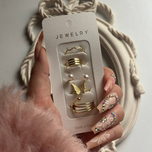 پک انگشتر پنج تایی مدل پروانه مروارید