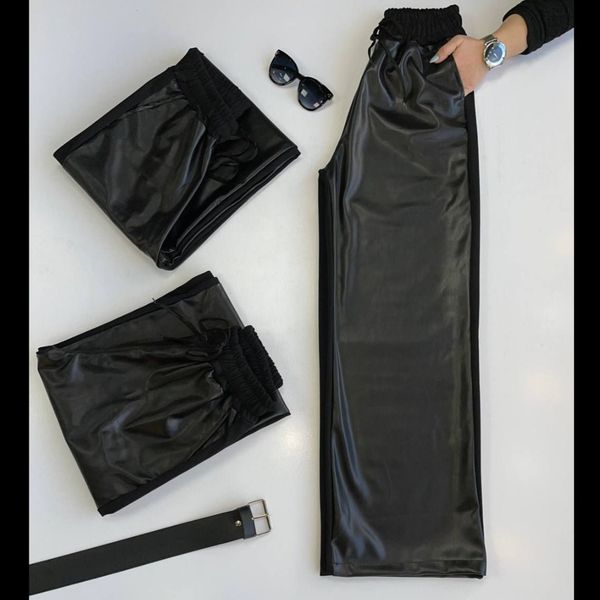 شلوار بگ چرم زنانه