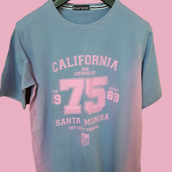 تیشرت نخی زنانه مدل کالیفرنیا (California) رنگ طوسی - فری سایز 36 تا 44 آوینا استایل