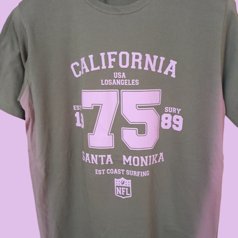 تیشرت زنانه سوپر پنبه کالیفرنیا رنگ قهوه‌ای