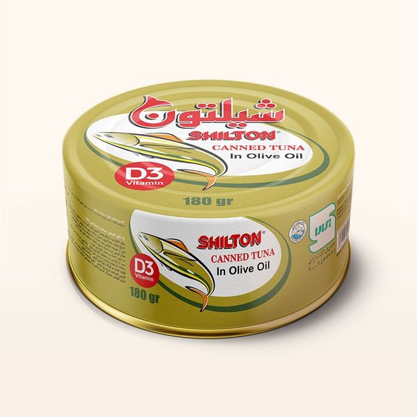 کنسرو تون ماهی شیلتون در روغن زیتون -180گرم-24عددی