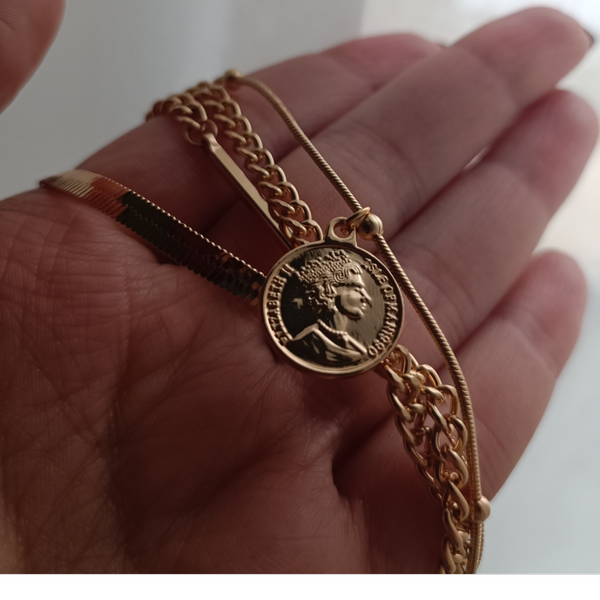 دستبند مدل سکه الیزابت