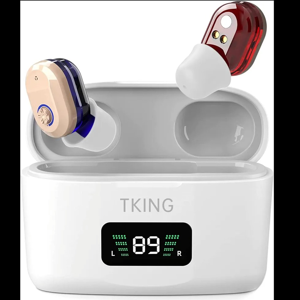 TKING CN127 Rechargeable Sound Amplifier – سمعک تقویت‌کننده صدای قابل شارژ دوگوشی با میکروفون دوگانه