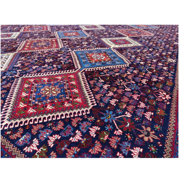 فرش دستباف سایز دوازده متری (تمام پشم یلمه طرح قاب حوضی)