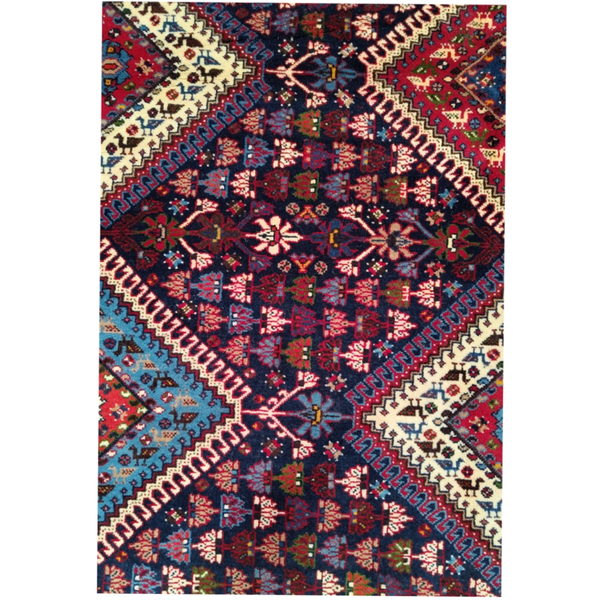 فرش دستباف سایز دوازده متری (تمام پشم یلمه طرح قاب حوضی)