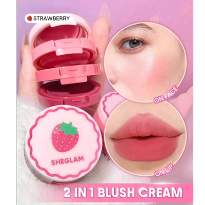رژلب و گونه 3 طبقه رنگ Pink