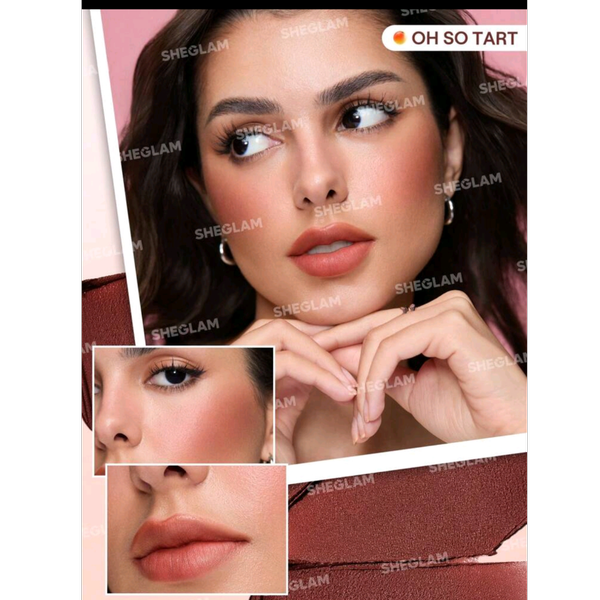 رژلب و گونه 3 طبقه رنگ Apricot