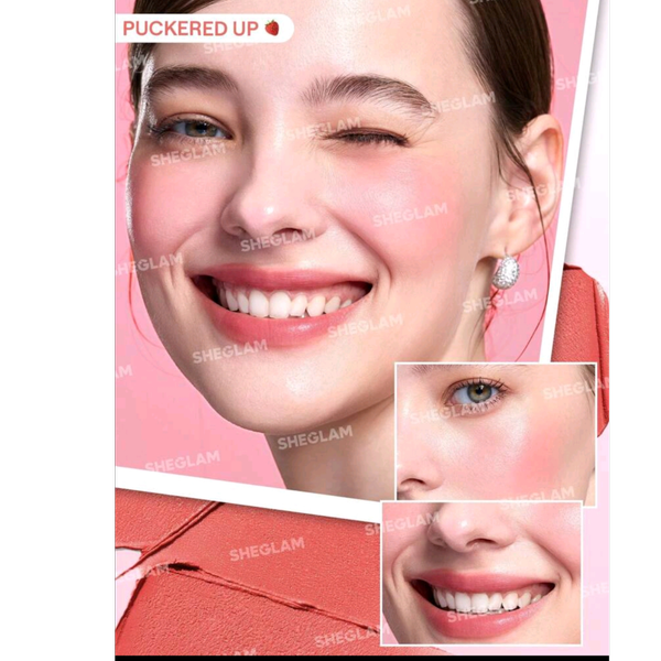 رژلب و گونه 3 طبقه رنگ Pink
