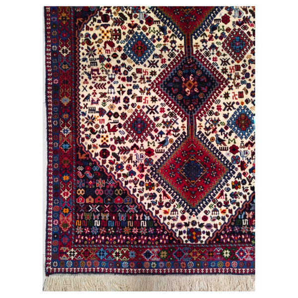 فرش دستباف سایز قالیچه (تمام پشم یلمه طرح حوضی) کد 6225