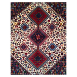 فرش دستباف سایز قالیچه (تمام پشم یلمه طرح حوضی) کد 6225