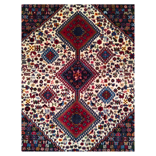 فرش دستباف سایز قالیچه (تمام پشم یلمه طرح حوضی) کد 6225