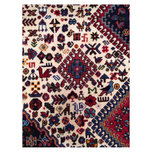 فرش دستباف سایز قالیچه (تمام پشم یلمه طرح حوضی) کد 6225