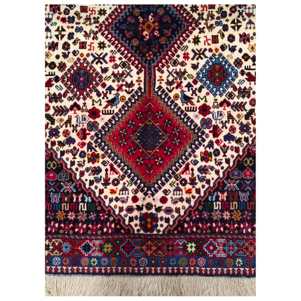 فرش دستباف سایز قالیچه (تمام پشم یلمه طرح حوضی) کد 6225