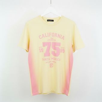 تیشرت زنانه  سوپر پنبه کالیفرنیا رنگ زرد