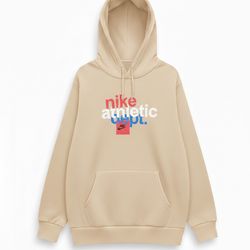 هودی نایک (Nike) فوتر ضخیم داخل کرک رنگ کرم - فری سایز (Unisex) آوینا استایل